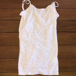 White floral tank top